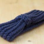 Navy Blue Crochet Headband ..