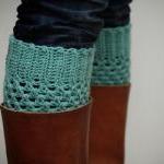 Crochet Boot Cuffs in Paste..