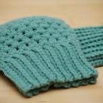 Crochet Boot Cuffs in Paste..