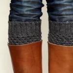 Crochet Boot Cuffs in Dark ..