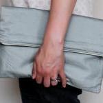 Fold over zipper clutch in ..