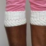 Crochet Boot Cuffs in Cream..
