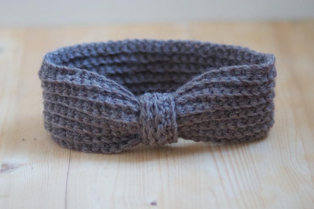 Slate Grey (gray) Crochet Headband - Ear warmers