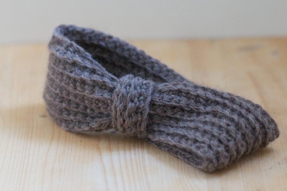 Slate Grey (gray) Crochet Headband - Ear warmers