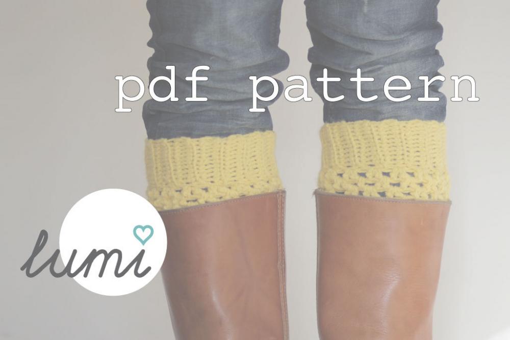 PDF Crochet PATTERN Boot Cuffs